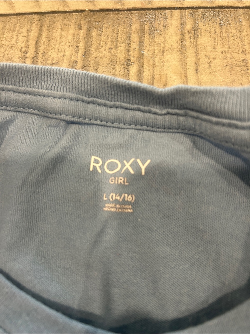 Roxy Light Blue Short Sleeve Tee with White Logo - Picture 2 of 2